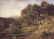 camille corot, A view of the burner of Volterra